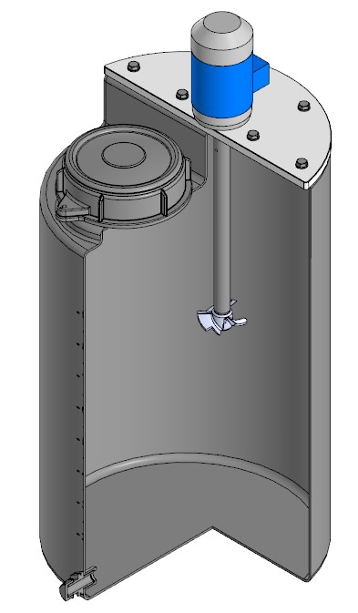Быстроходный миксер МиксN для дозировочной ёмкости Анион ДК100 с комплектом креплений (артикул: 011.0000005)