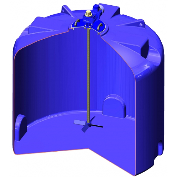 Тихоходный миксер МиксL для ёмкости Экопром TR 5000 с комплектом креплений (140 об/мин) (артикул: 013.0000048)