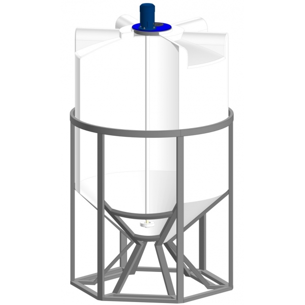 Быстроходный турбинный миксер МиксDSL для емкости Полимергрупп К2000 с комплектом креплений (артикул: 012.0000031)