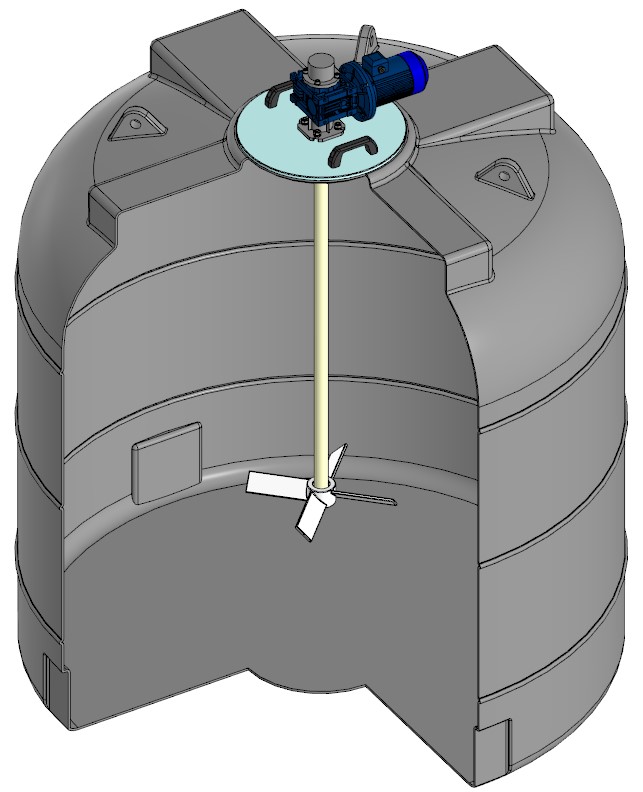 Тихоходный миксер МиксL для емкости Анион 3000 ВФК2 с комплектом креплений (артикул: 011.0000021)