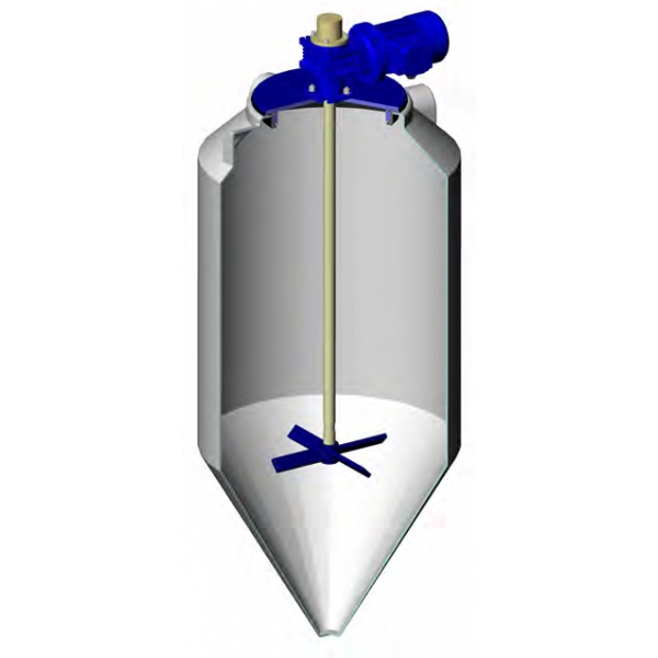 Тихоходный миксер МиксL для ёмкости Экопром ФМ 240 в пищевом исполнении с комплектом креплений